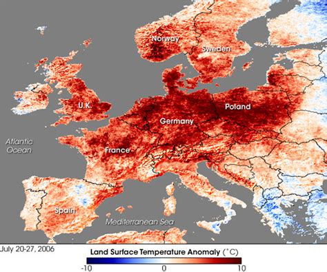 Over a quarter of the world's surface has experienced record high temperatures in the past six years. . The provides western europe with large amounts of heat